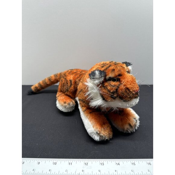 Classic Realistic Bangel Plush Stuffed Tiger Molded Head Carnival Design 9 Inche - Picture 1 of 7